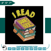 Book Lovers collection Embroidery Design - I Read Banned Books - FineryEmbroidery